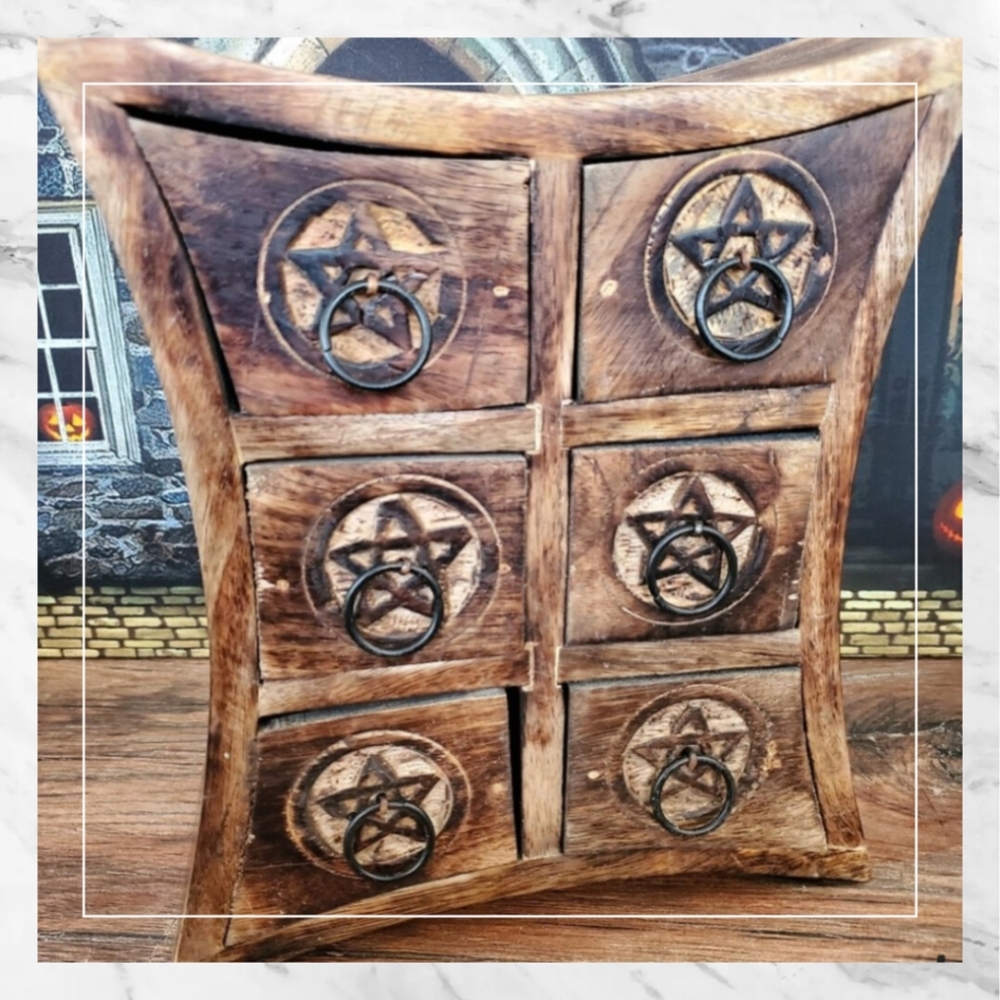 Pentacle Wooden Chest